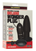Deluxe Wonder Plug Inflatable Silicone Vibrating Butt Plug with Remote Control