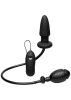 Deluxe Wonder Plug Inflatable Silicone Vibrating Butt Plug with Remote Control