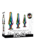 Rainbow Metal Anal Plug Set (3 piece)
