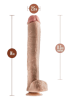 Dr. Skin Dr. Michael Dildo with Balls and Suction Cup 14"