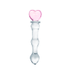 Glass Heart Glass Dildo 8"