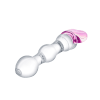 Glass Heart Glass Dildo 8"