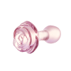 Glass Rosebud Plug 5"