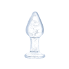Glass Butt Plug with Long Stem 2.75"