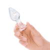 Glass Butt Plug with Long Stem 2.75"