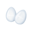 2pc Glass Egg Set