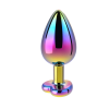 3.5" Rainbow Chrome Heart Butt Plug