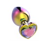 3.5" Rainbow Chrome Heart Butt Plug