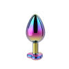 3" Rainbow Chrome Heart Butt Plug