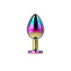 3" Rainbow Chrome Heart Butt Plug