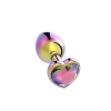 2.5" Rainbow Chrome Heart Butt Plug