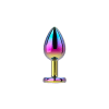 2.5" Rainbow Chrome Heart Butt Plug