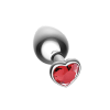 3" Ruby Heart Butt Plug - Small