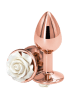 Rear Assets Rose Gold Rose Butt Plug - Small