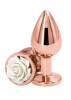 Rear Assets Rose Gold Rose Butt Plug - Medium
