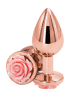 Rear Assets Rose Gold Rose Butt Plug - Medium