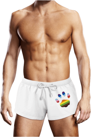 Prowler White Oversized Paw Swimming Trunk