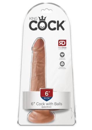 King Cock Dildo with Balls 6"