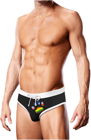 Prowler Black Oversized Paw Swimming Brief