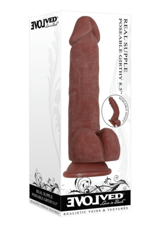 Girthy Poseable Dildo with Balls 6"