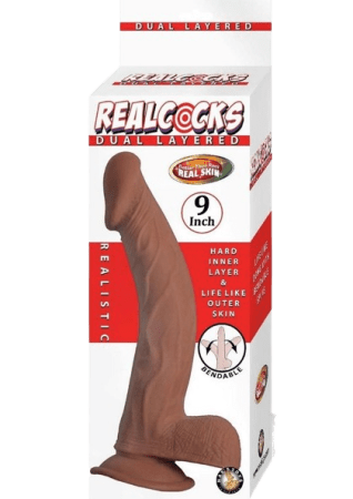 Realcocks Dual Layered Bendable Dildo 9"