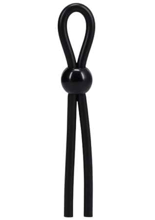 Rock Solid The Lasso Single Lock Adjustable Silicone Cock Ring - Black