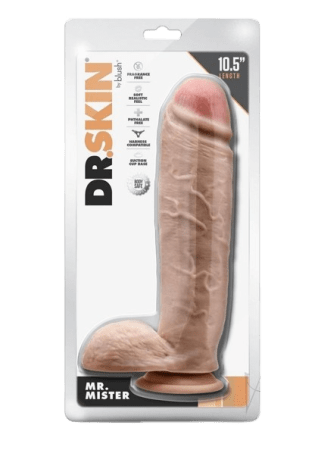 Dr. Skin Mr. Mister Dildo with Balls and Suction Cup 10.5"