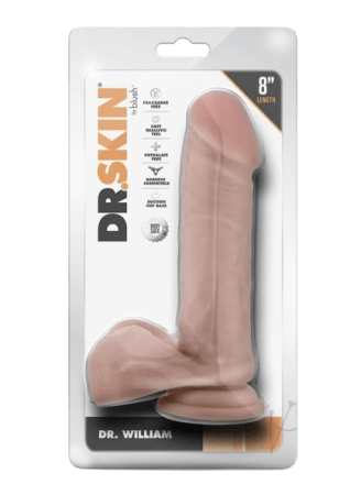 Dr. Skin Dr. William Dildo with Balls and Suction Cup 8"