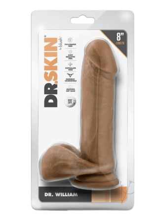 Dr. Skin Dr. William Dildo with Balls and Suction Cup 8"