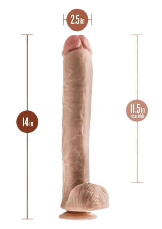 Dr. Skin Dr. Michael Dildo with Balls and Suction Cup 14"