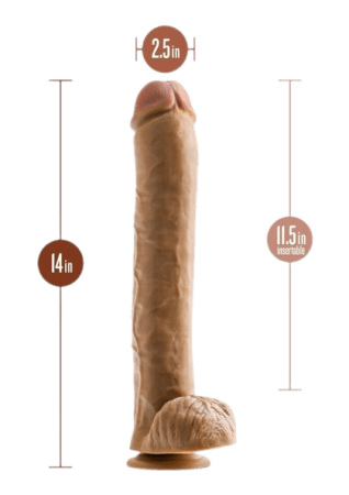 Dr. Skin Dr. Michael Dildo with Balls and Suction Cup 14"