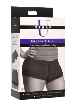Strap U Incognito Boxer Harness with Hidden O-Ring - 3XL