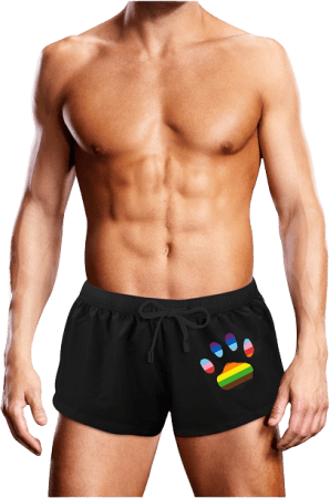 Prowler Black Oversized Paw Swimming Trunk