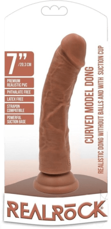 RealRock Curved Realistic Dildo with Suction Cup 7"