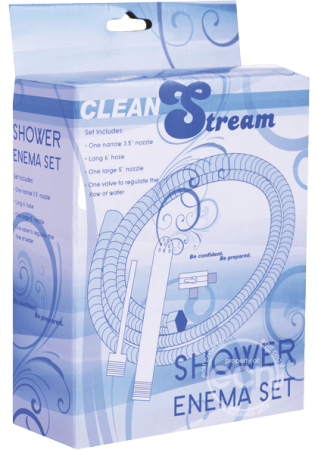CleanStream Shower Enema Set - Silver