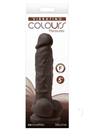 Colours Pleasures Silicone Vibrating Dildo with Balls 5"