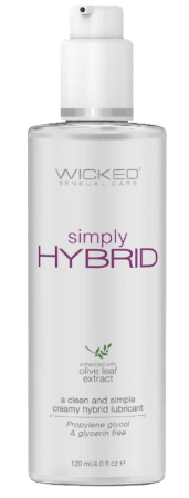 Wicked Simply Hybrid Lubricant with Olive Leaf Extract 4oz