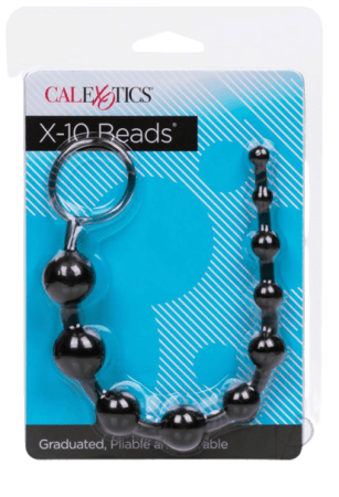 X 10 Anal Beads - Black