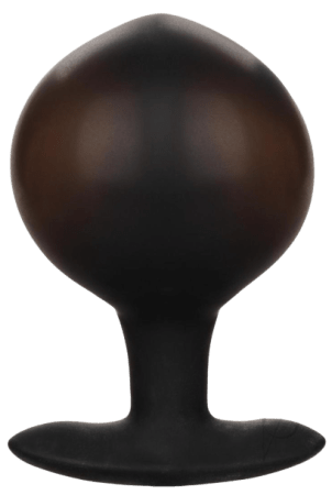 Weighted Silicone Inflatable Plug Large - Black