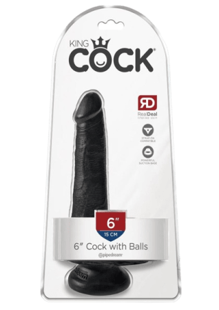 King Cock Dildo with Balls 6"