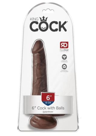 King Cock Dildo with Balls 6"