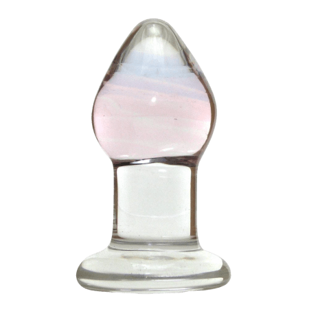 Amethyst Rain Glass Butt Plug