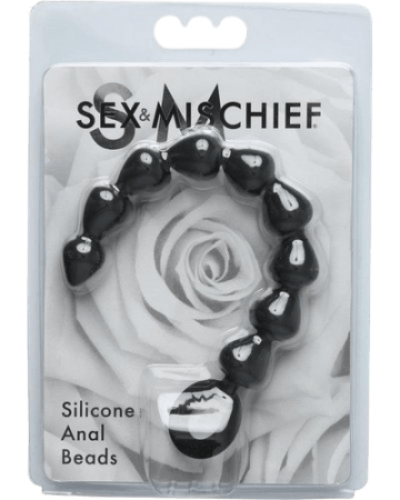 Sex & Mischief Silicone Anal Beads - Black