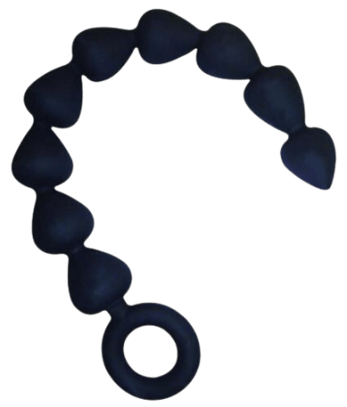 Sex & Mischief Silicone Anal Beads - Black