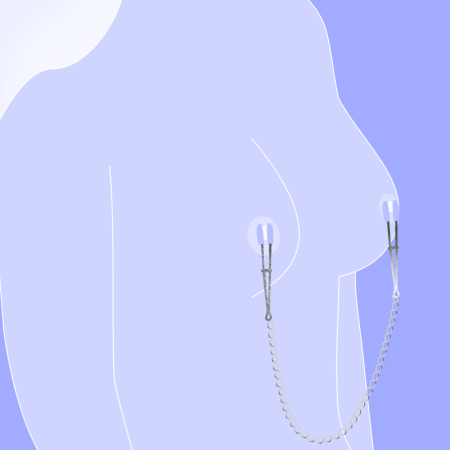 Chained Nipple Clamps - Purple