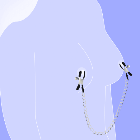2pc Nipple Clips with Chain