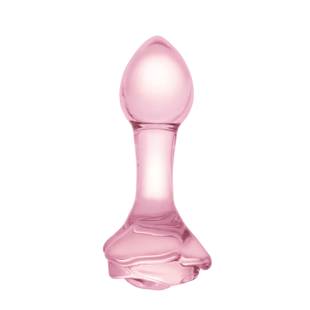 Glass Rosebud Plug 5"