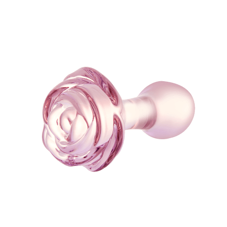 Glass Rosebud Plug 5"