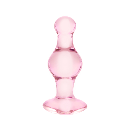 Small Glass Pink Butt Plug