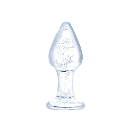 Glass Butt Plug with Long Stem 2.75"